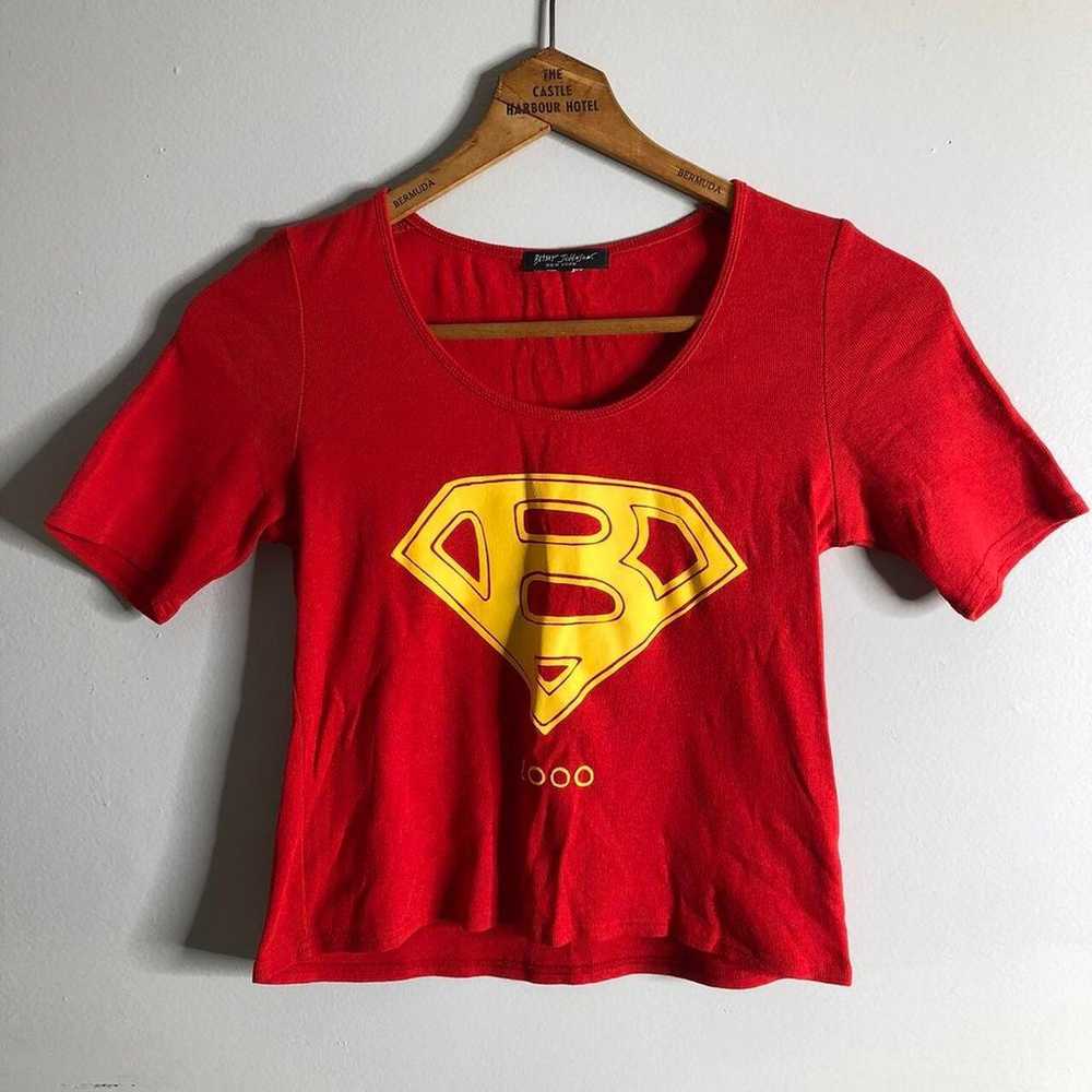 Vintage Rare 2000 Betsey Johnson Superhero Shirt - image 2