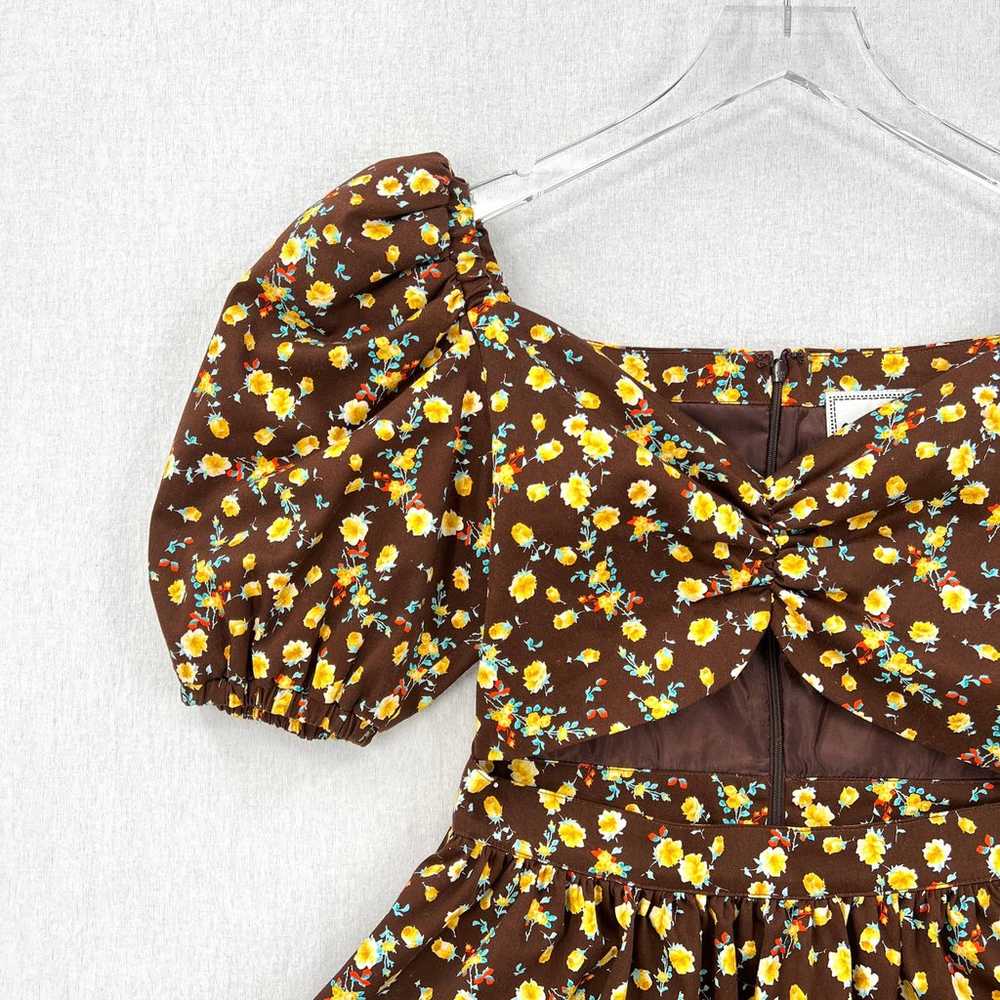 AUTUMN ADEIGBO Shirt Womens 4 Brown Brigette Puff… - image 5