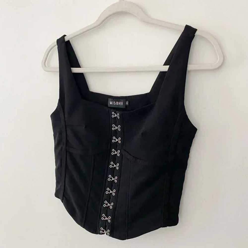 MISBHV Lara Hook & Eye Corset Top Black Size S Re… - image 11