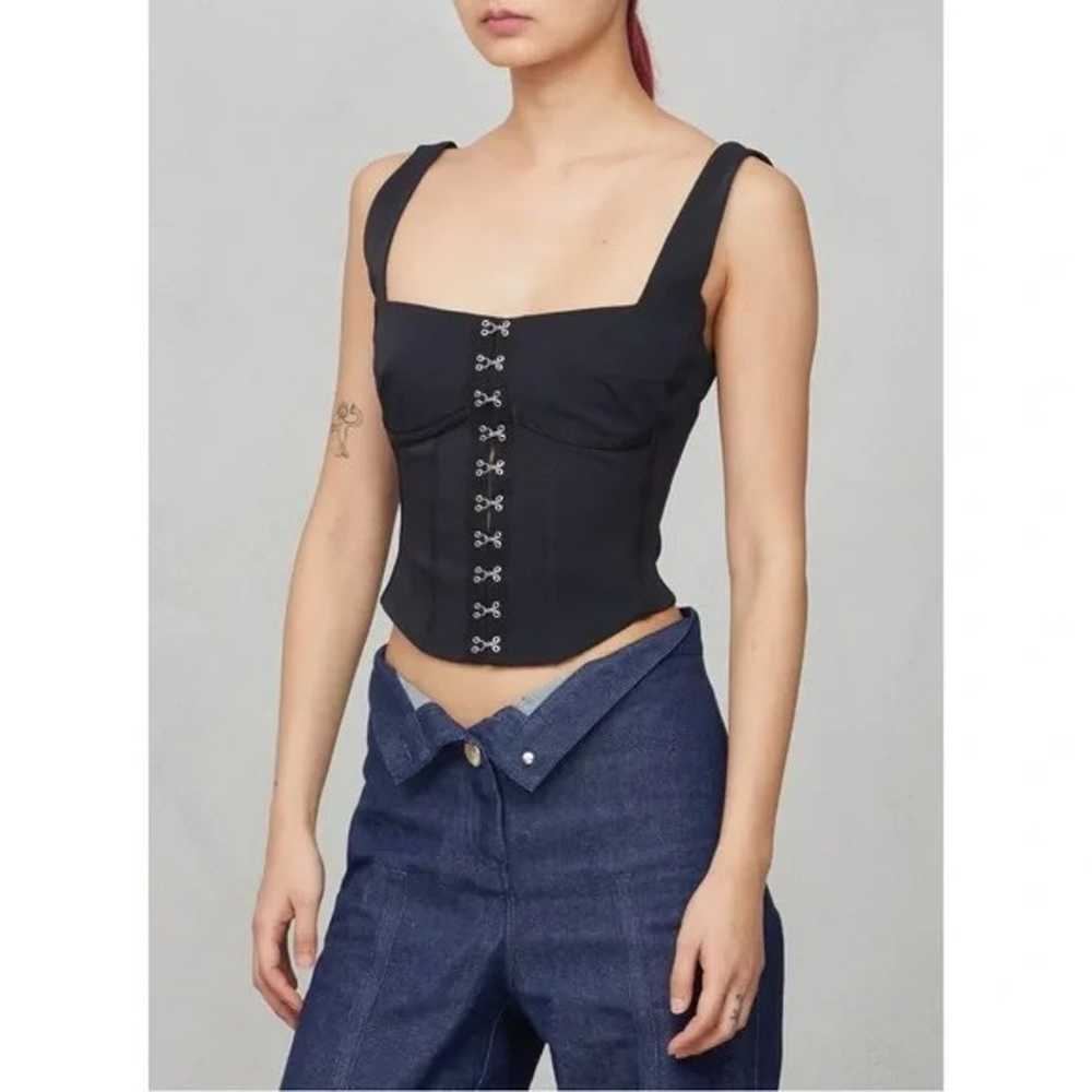 MISBHV Lara Hook & Eye Corset Top Black Size S Re… - image 1