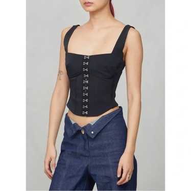 MISBHV Lara Hook & Eye Corset Top Black Size S Re… - image 1