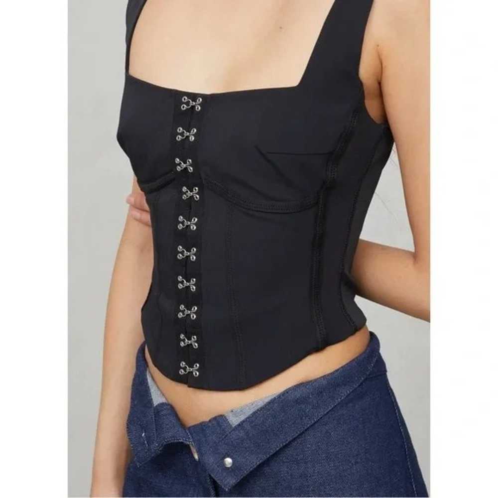 MISBHV Lara Hook & Eye Corset Top Black Size S Re… - image 3