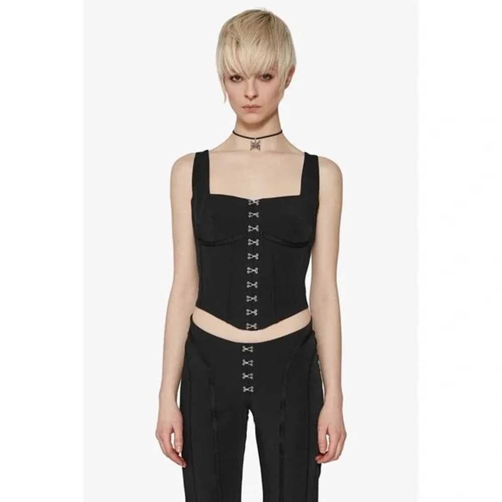 MISBHV Lara Hook & Eye Corset Top Black Size S Re… - image 4