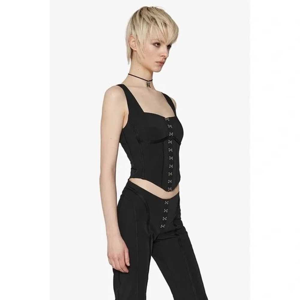 MISBHV Lara Hook & Eye Corset Top Black Size S Re… - image 5