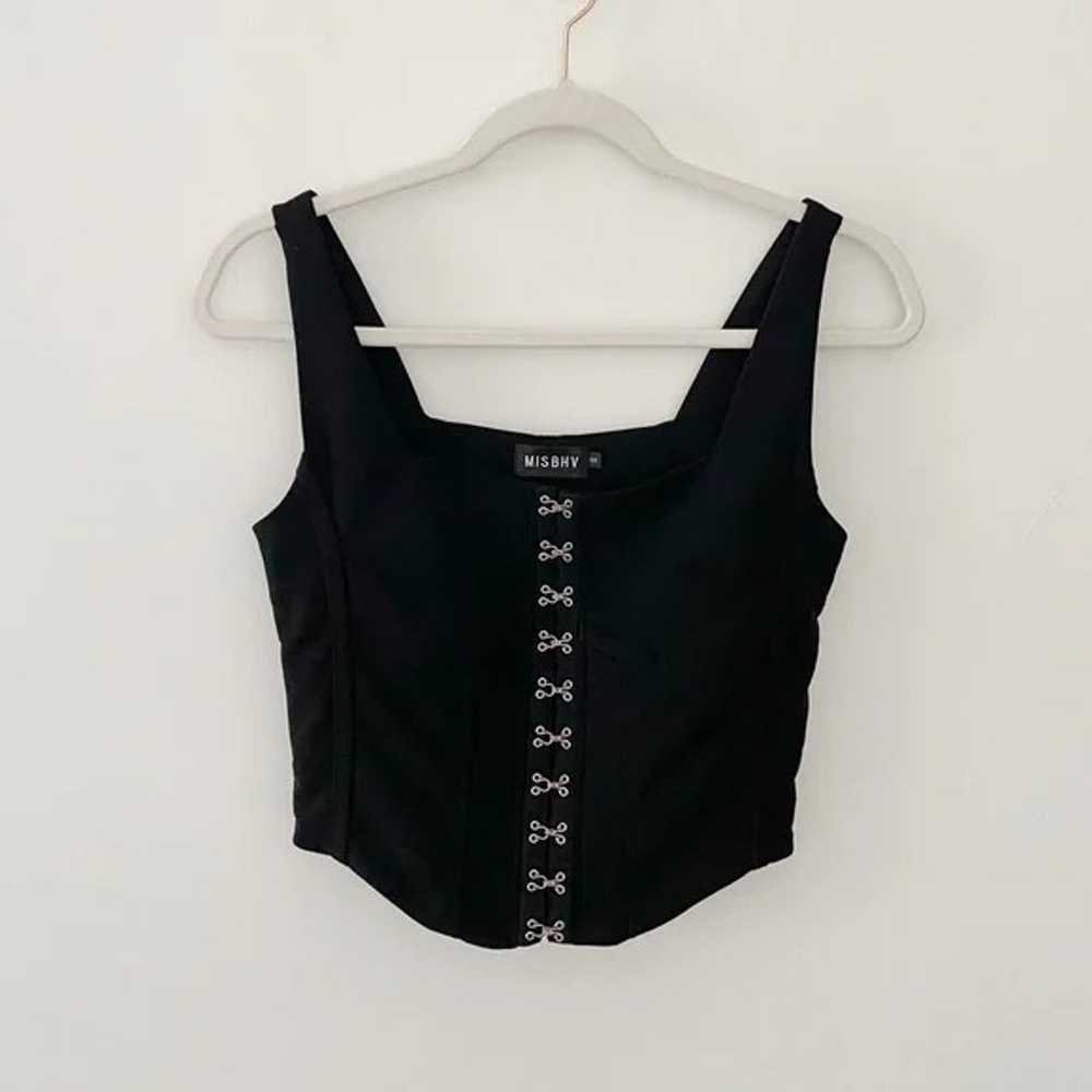 MISBHV Lara Hook & Eye Corset Top Black Size S Re… - image 9