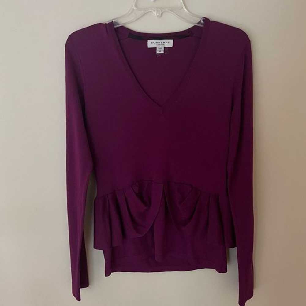 (New) Burberry London Silk (100%) Violet Top - image 10