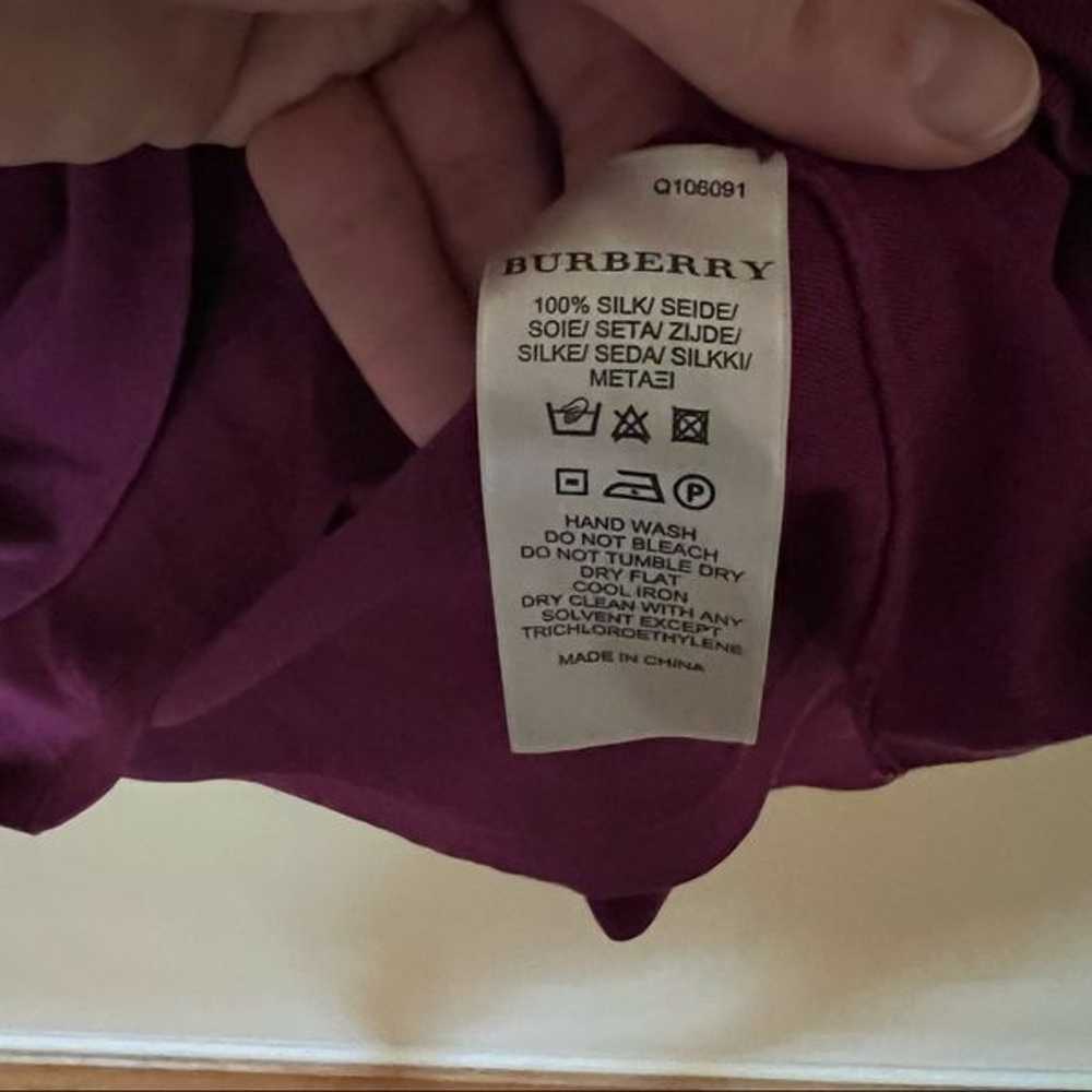 (New) Burberry London Silk (100%) Violet Top - image 11
