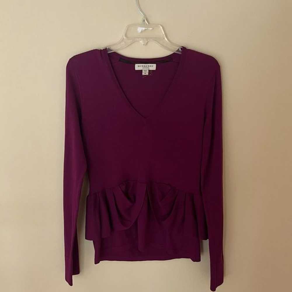 (New) Burberry London Silk (100%) Violet Top - image 1