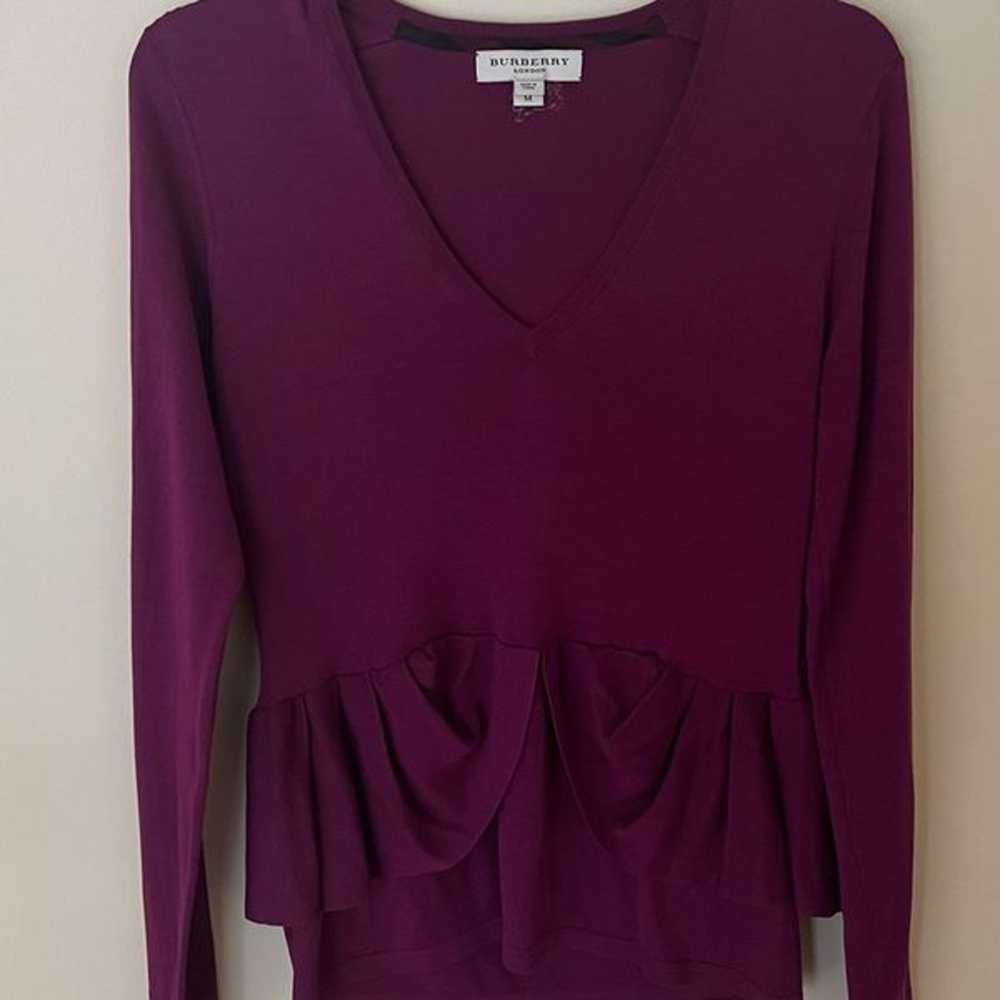 (New) Burberry London Silk (100%) Violet Top - image 4