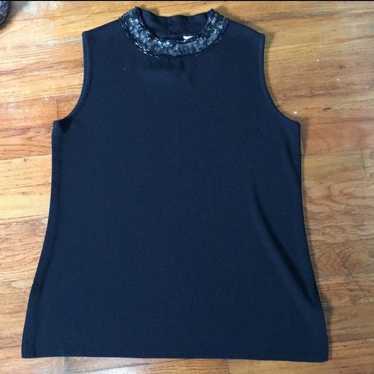 Misook vintage sequin black tank top