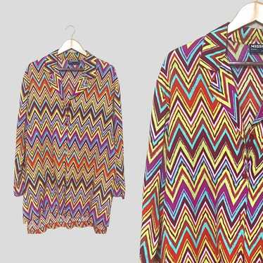 Missoni Womens Tunic Dress Size 48 Multicolor Zig… - image 1