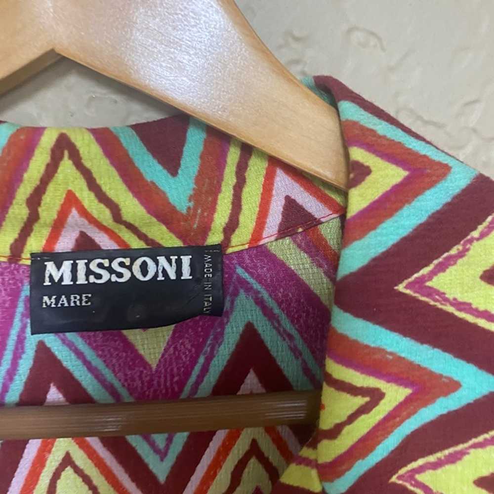 Missoni Womens Tunic Dress Size 48 Multicolor Zig… - image 2