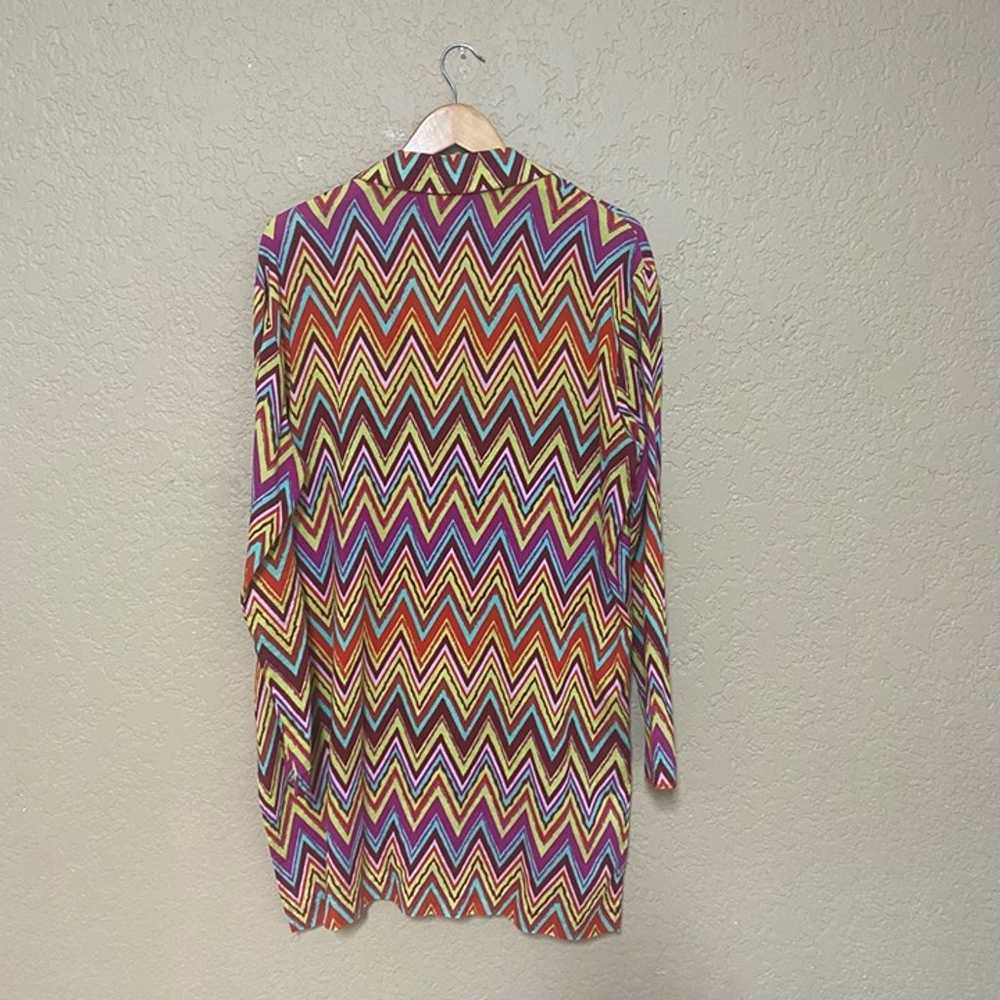 Missoni Womens Tunic Dress Size 48 Multicolor Zig… - image 9