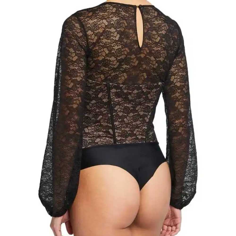 Cami NYC Briar Black Lace Corset Long Sleeve Thon… - image 10