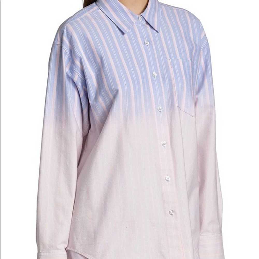 EUC Alexander Wang .t Ombre Stripe Oxford Button-… - image 3