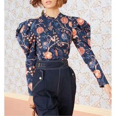 Ulla Johnson Floral Harriet Long-Sleeve Cotton Blo