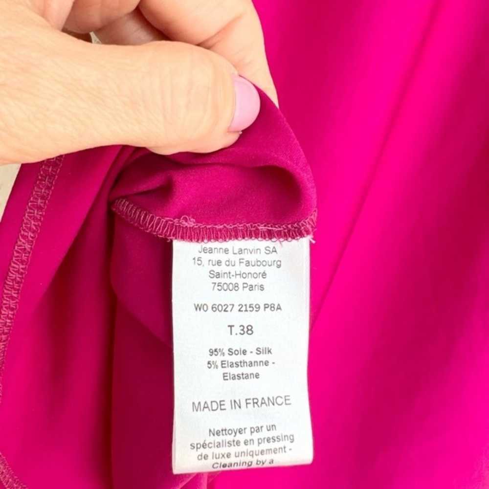 Lanvin Paris silk pink asymmetrical top FR 38 / U… - image 4