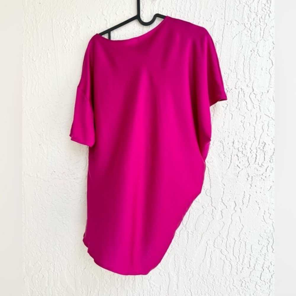 Lanvin Paris silk pink asymmetrical top FR 38 / U… - image 5
