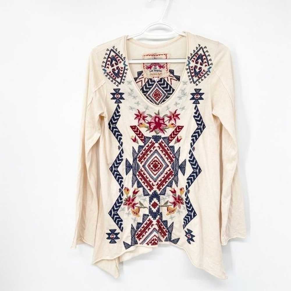 Johnny Was Tribal Embroidered Long Sleeve - image 1