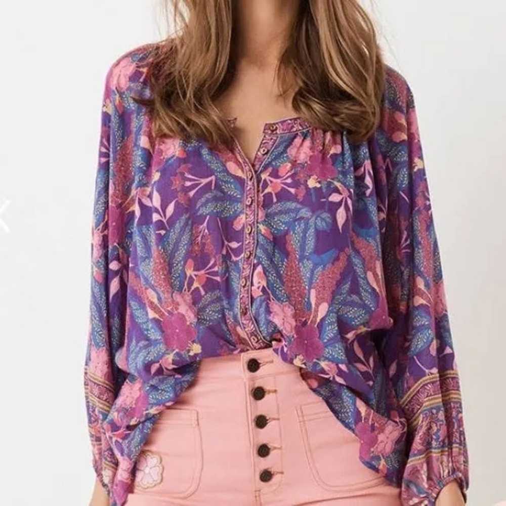 Spell & The Gypsy Bianca Purple Blouse - image 1