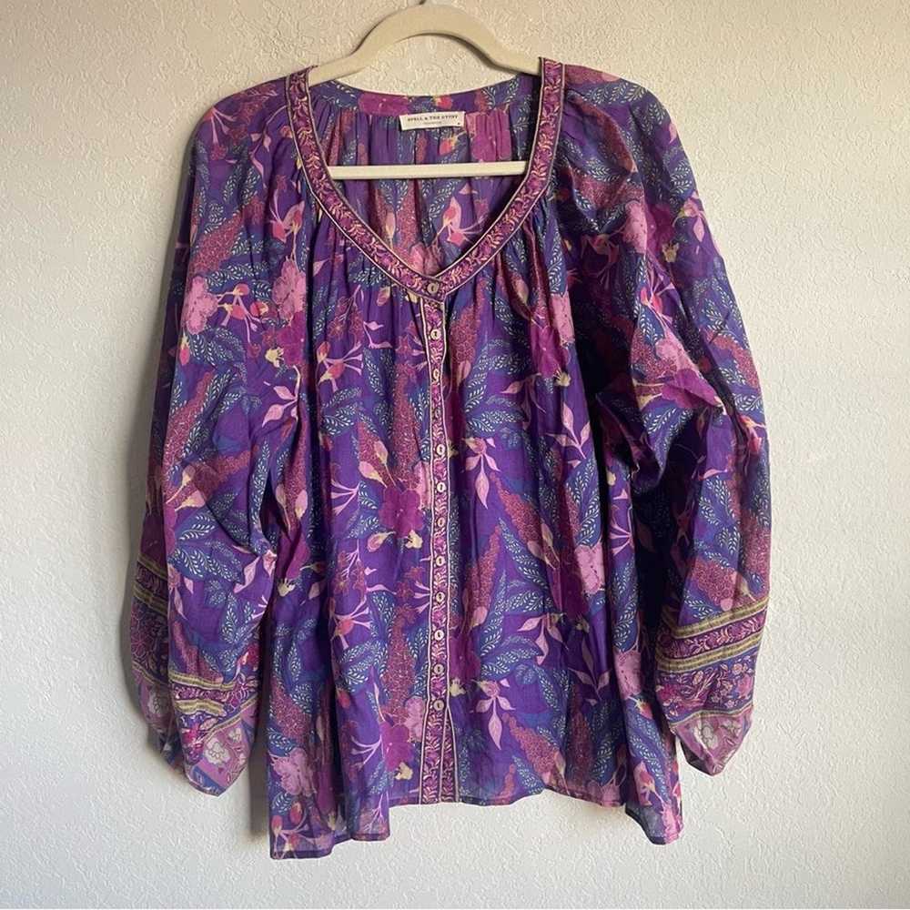 Spell & The Gypsy Bianca Purple Blouse - image 2