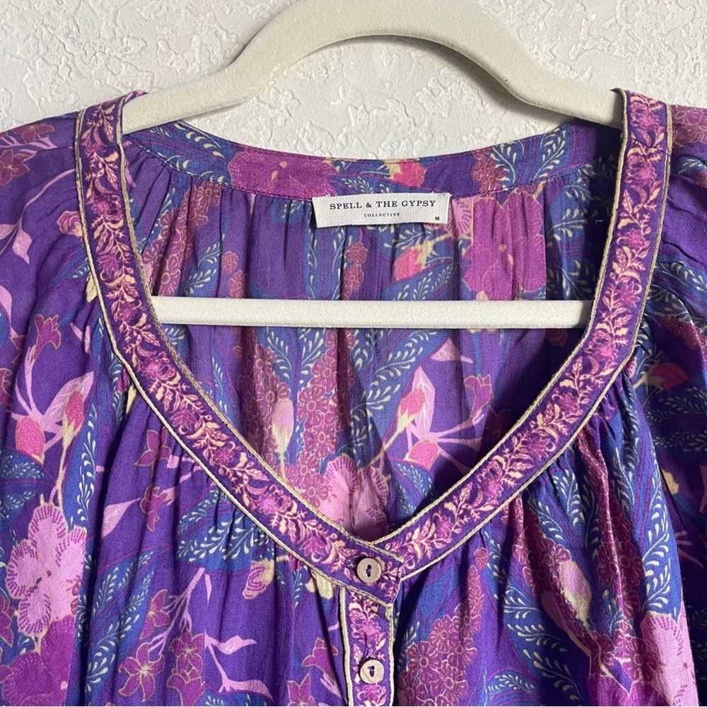 Spell & The Gypsy Bianca Purple Blouse - image 3