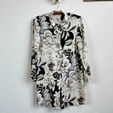 KENZO Paris Floral Y2K Button Blouse Topper