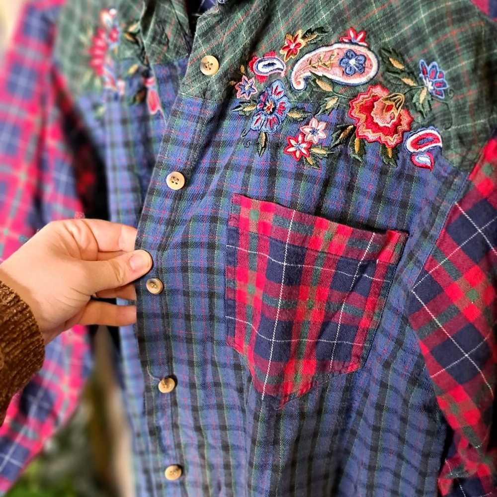 Vintage Ninon Cowgirl Western Fall Winter Flannel… - image 1