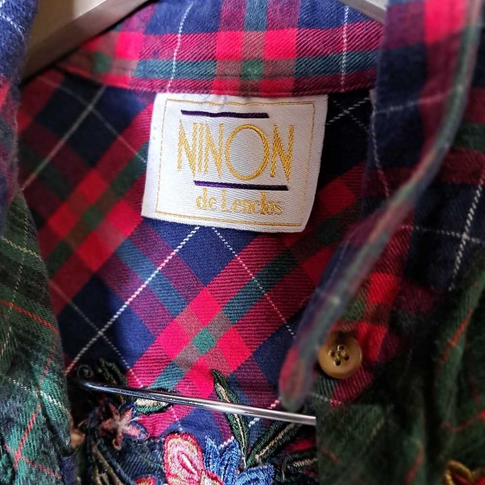 Vintage Ninon Cowgirl Western Fall Winter Flannel… - image 7