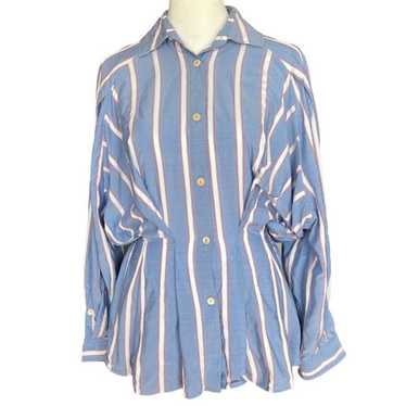 PALMER//HARDING Sunda Cinched-Waist Striped Shirt