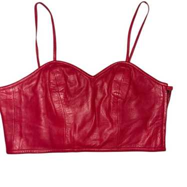 Michoel Schoeler Vintage Soft Leather Crop Top - image 1