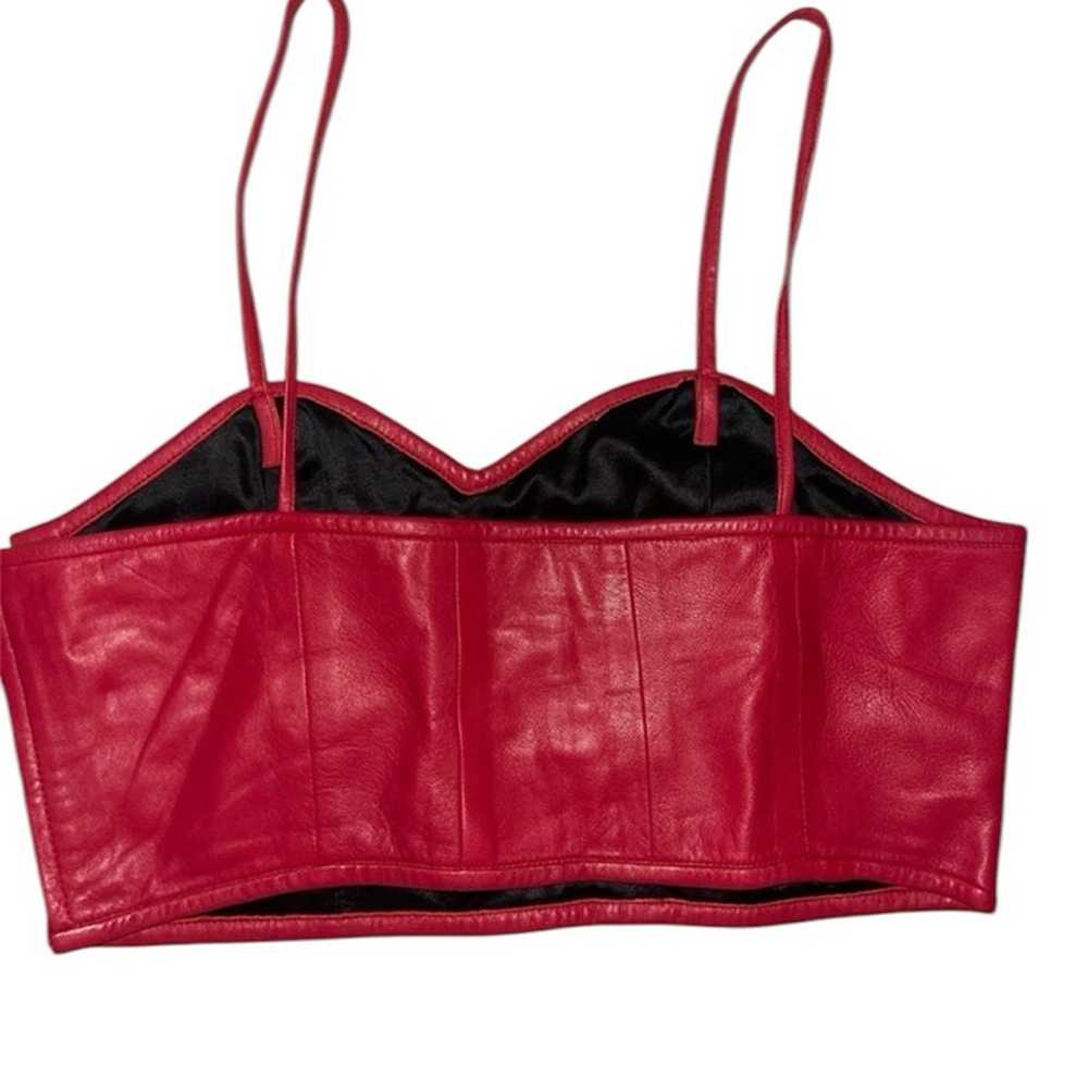 Michoel Schoeler Vintage Soft Leather Crop Top - image 2