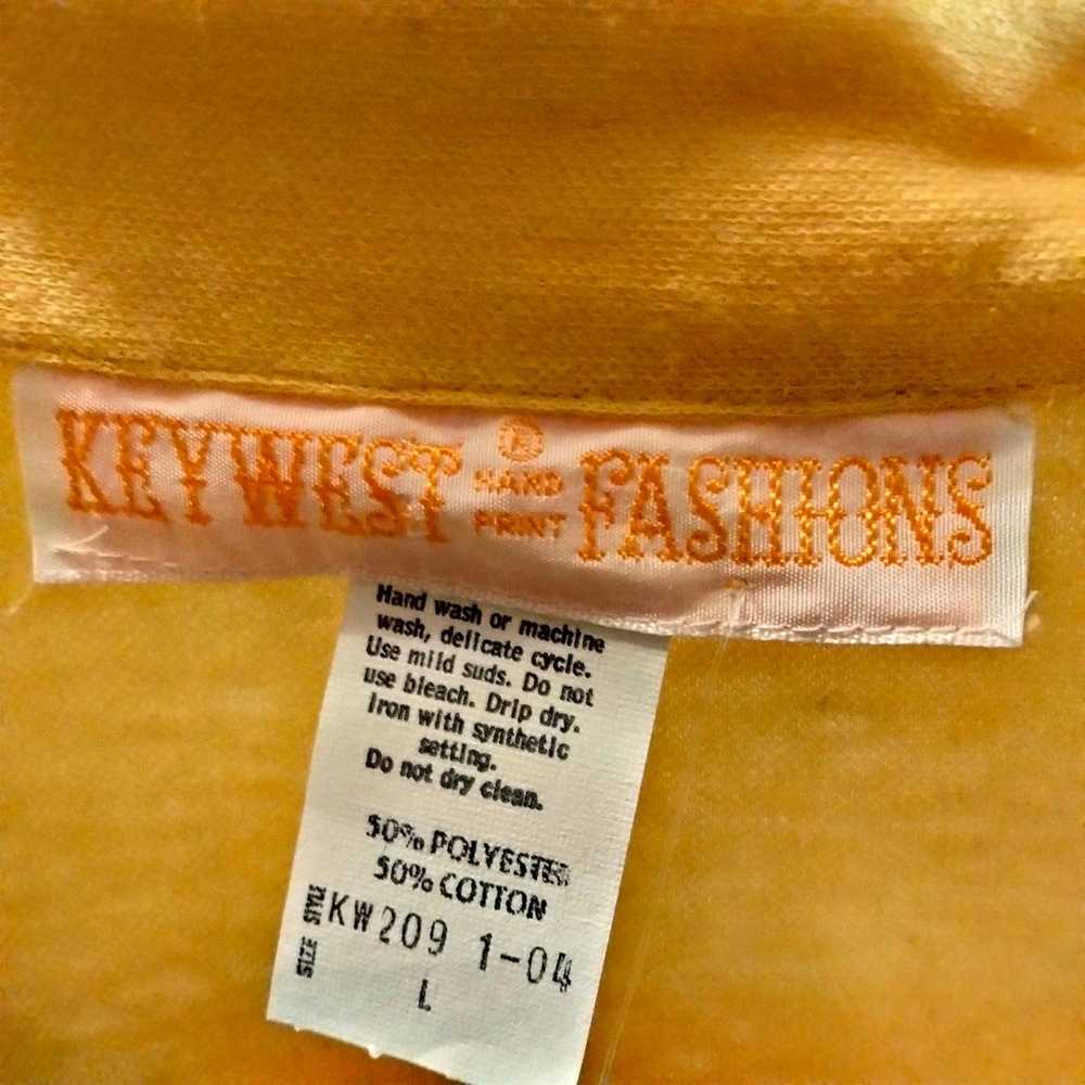 Key West Hand Print Fashions Yellow Knit Blouse S… - image 10
