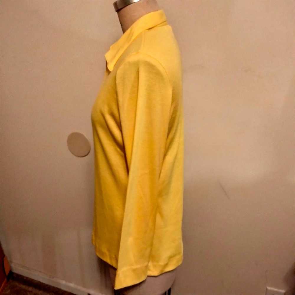Key West Hand Print Fashions Yellow Knit Blouse S… - image 3