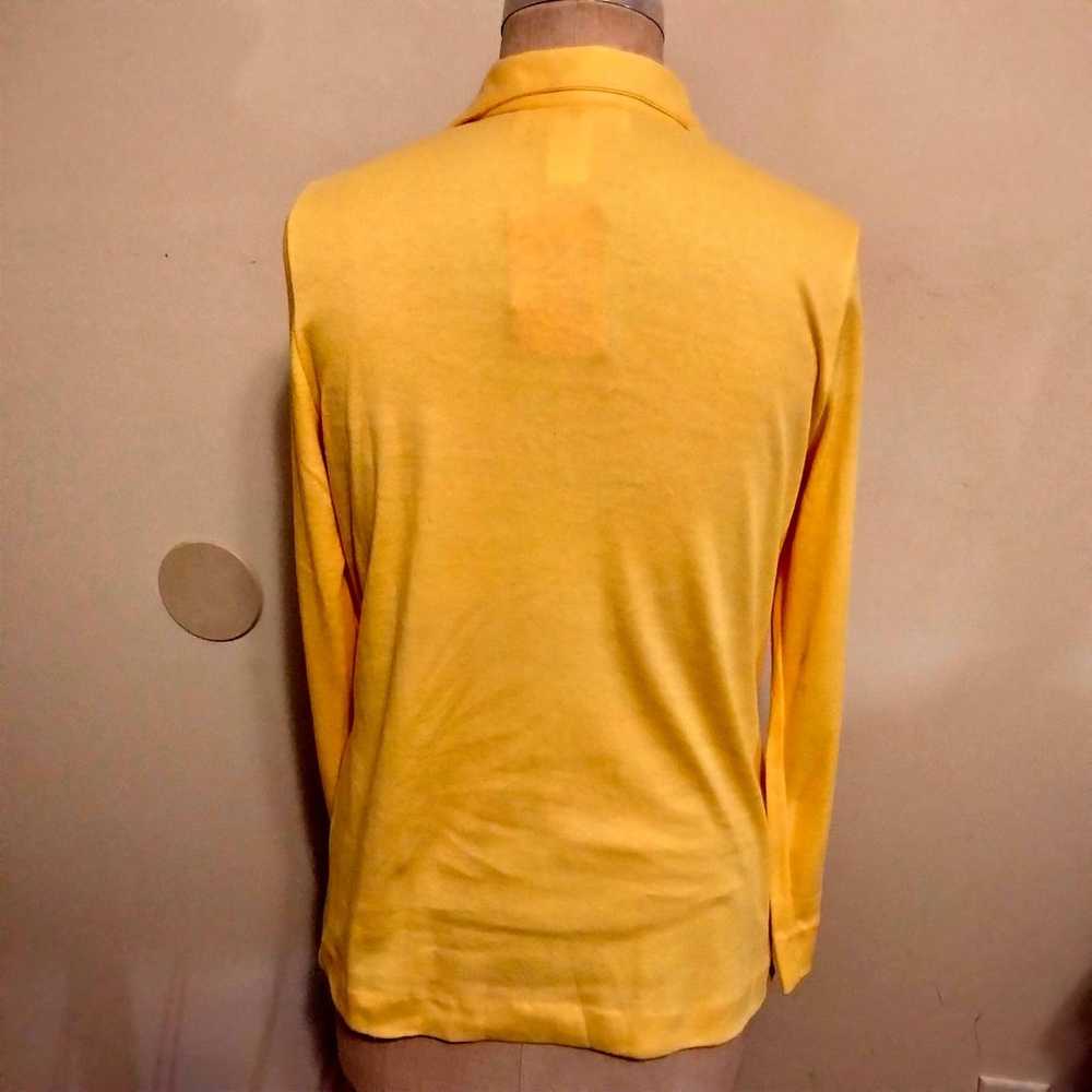 Key West Hand Print Fashions Yellow Knit Blouse S… - image 4