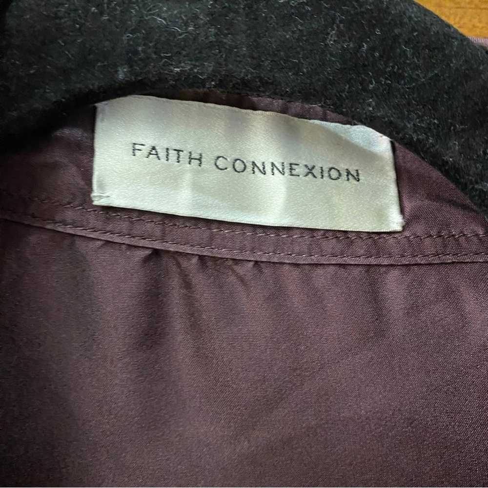 Faith Connexion Gray Silk Snap Blouse Large - image 4
