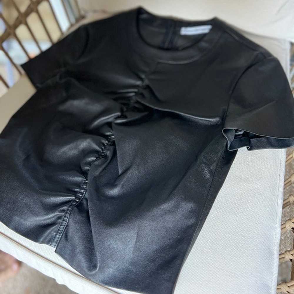 Like new Alexander Wang ruched leather top 4 $595 - image 3