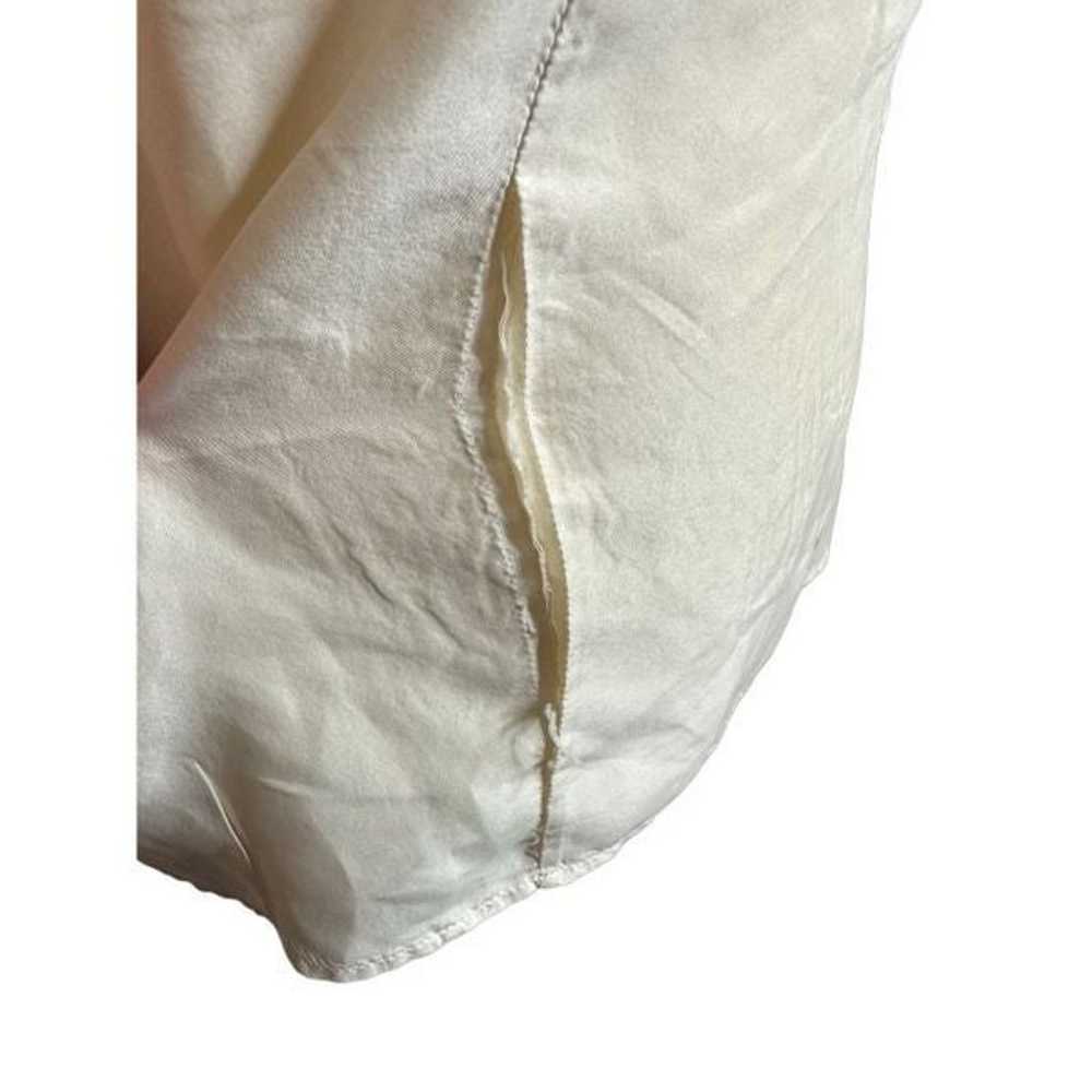 Prada Silk Ruffle Front Tuxedo Cream Long Sleeve … - image 6