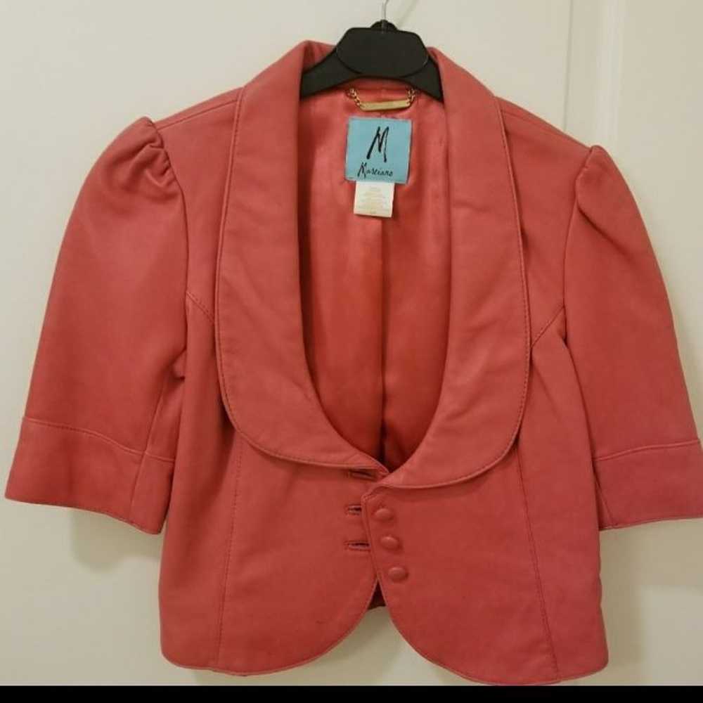 Marciano peach leather jacket size S - image 1