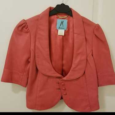 Marciano peach leather jacket size S - image 1