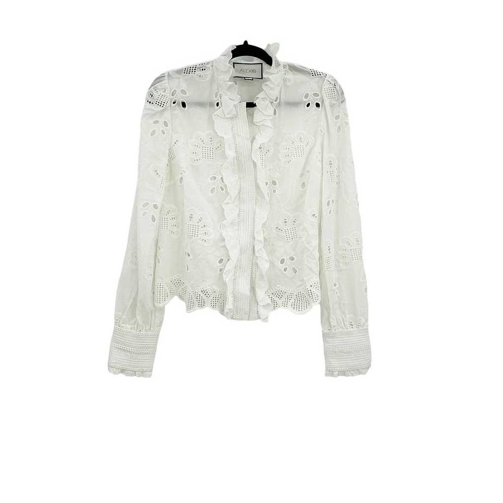 Alexie Banha Long-Sleeve Button-Down Eyelet Ruffl… - image 2