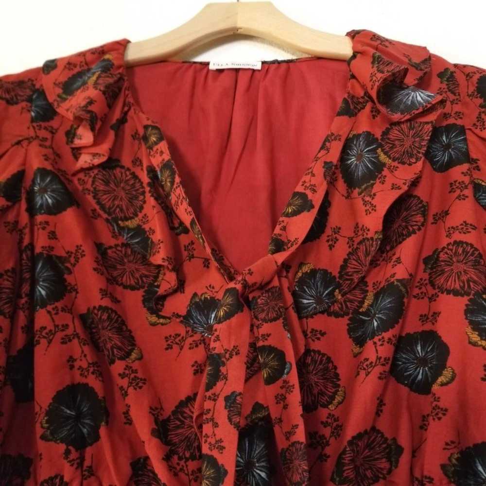 NEW Ulla Johnson Nadya Blouse Ruffled Puff Sleeve… - image 5