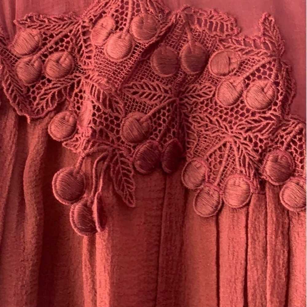 Chloé Plum Guipure Lace Silk Blouse - image 9