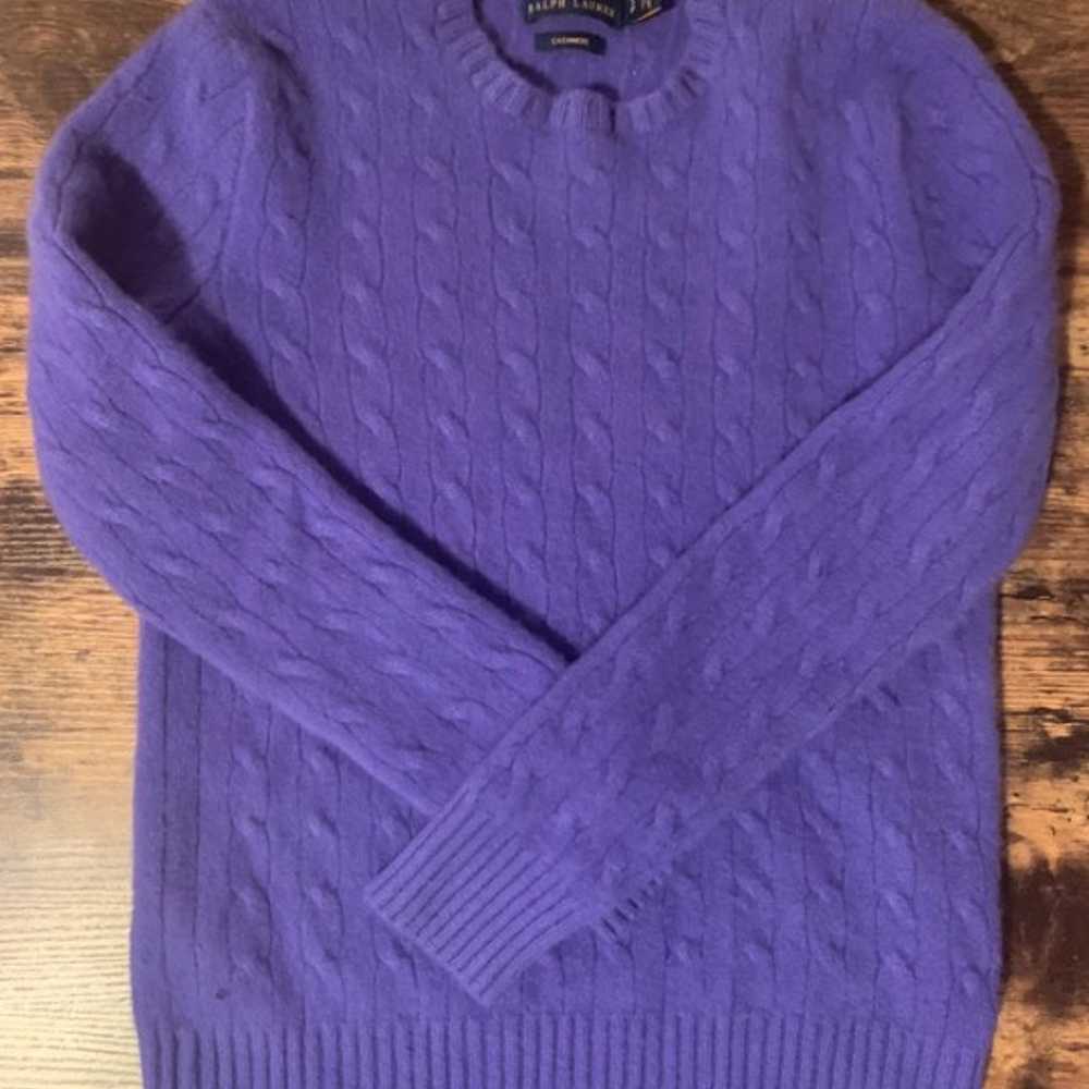 Ralph Lauren small cashmere purple sweater - image 1