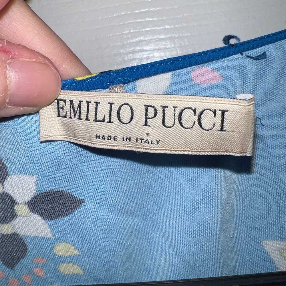 Emilio Pucci Grasshopper Print Wrap Jersey Top Si… - image 4