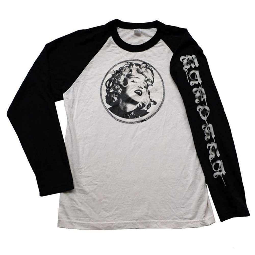 Madonna Black and Cream White Raglan T Shirt, Ama… - image 2