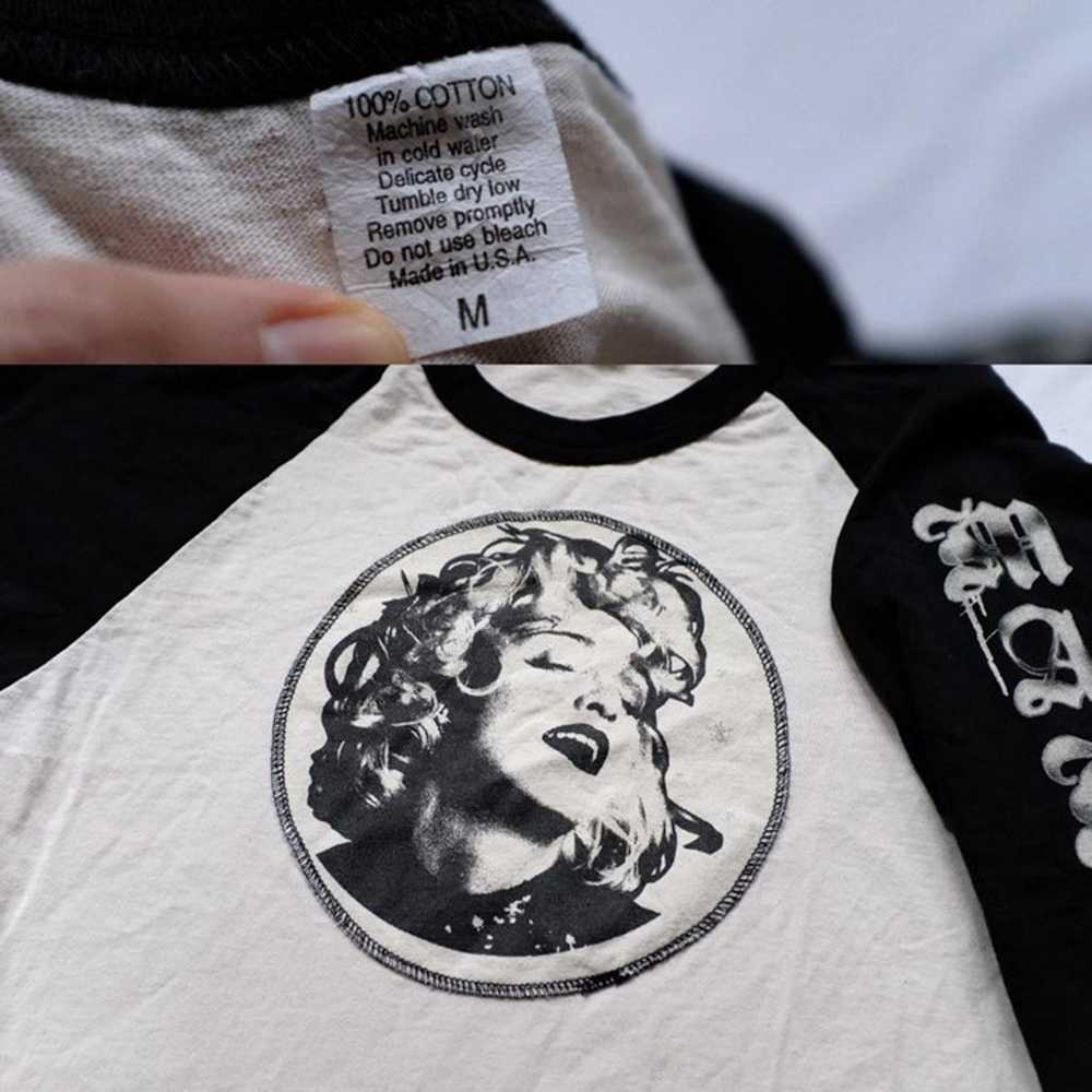 Madonna Black and Cream White Raglan T Shirt, Ama… - image 4