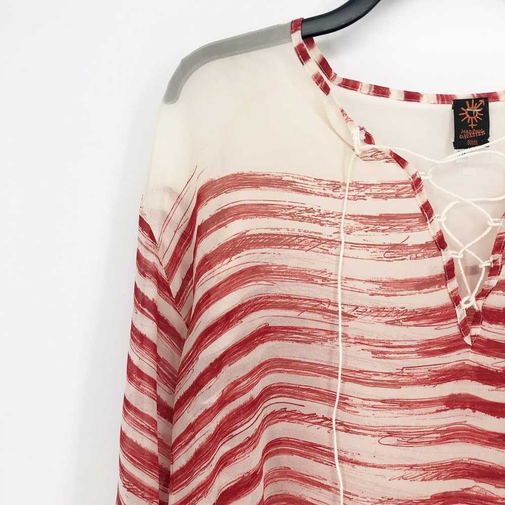 Jean Paul Gaultier Soleil Womens Striped Sheer To… - image 3