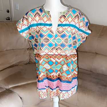 NWOT JOHNNY WAS Multi Print Tunic Top