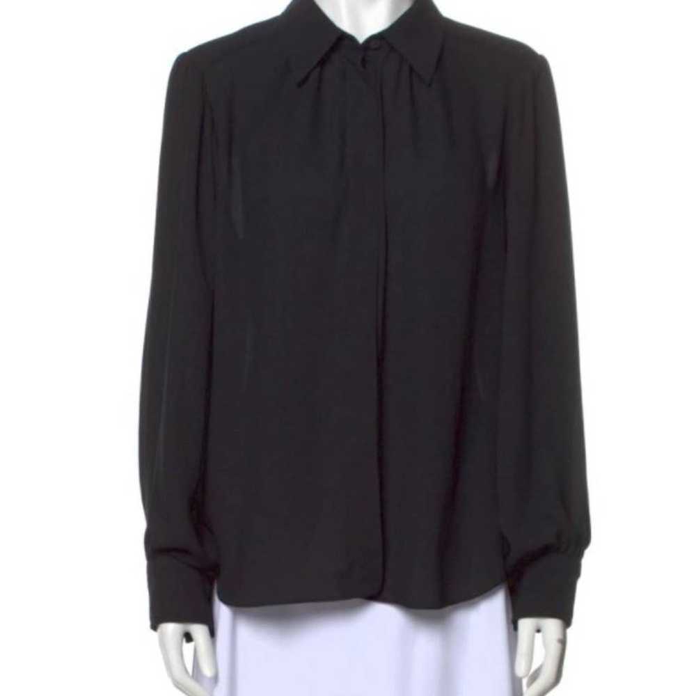 LOUIS VUITTON Black Uniform Blouse Sz 34 - image 1